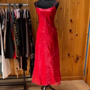 Y2K Jessica McClintock Gunne Sax dress Vibrant Satin‎ holiday event formal Gown